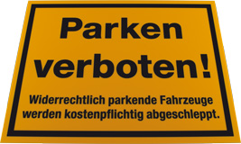 Hinweisschild 'Parken verboten'