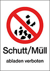 MAXI-Schild 'Schutt / Müll'